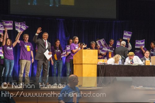 Don Samuels' wife Sandra Samuels at the 2013 Minneapolis DFL Con